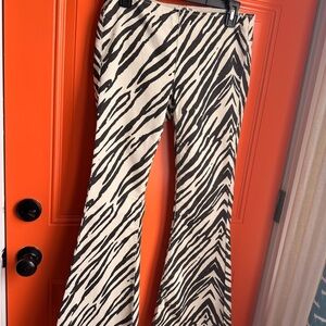 Free People Zebra Print Flared Pants